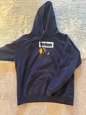 Teton Gravity Research TGR Hoodie Mens Large Navy Mountain Graphic Sweatshirt